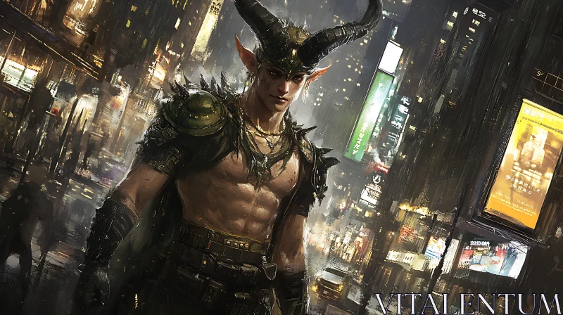 AI ART Urban Demon: A Fantasy Character Portrait