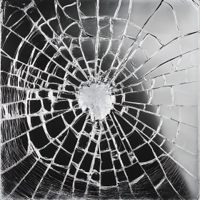 Fractured Pane: An Abstract Study in Glass