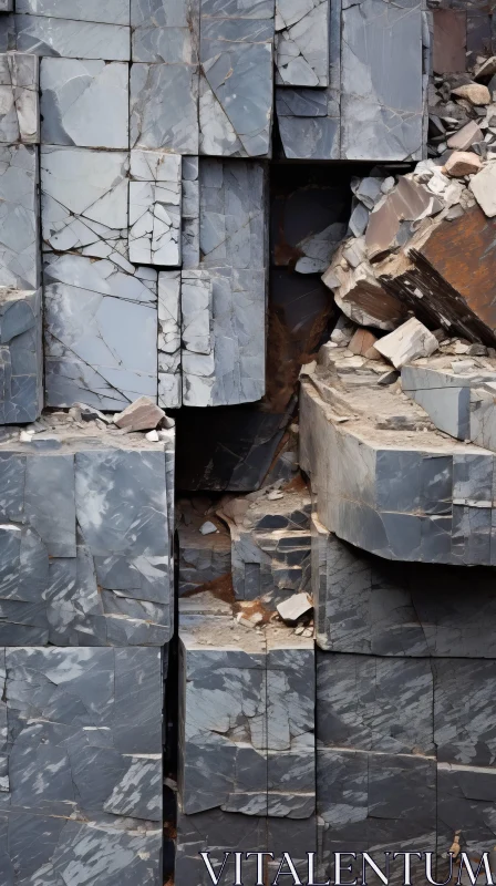 Industrial Metallurgy: A Study of Broken Stones AI Image