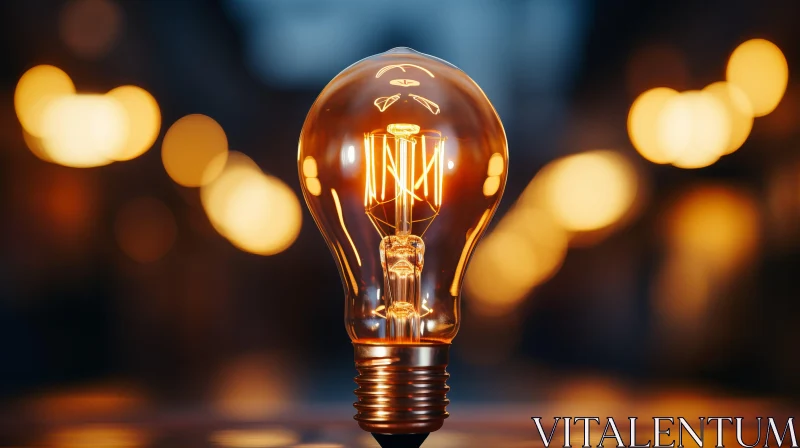 Innovative Light Bulb - A Blend of Urban Energy and Futurism AI Image