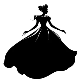 Classic Woman Silhouette Art