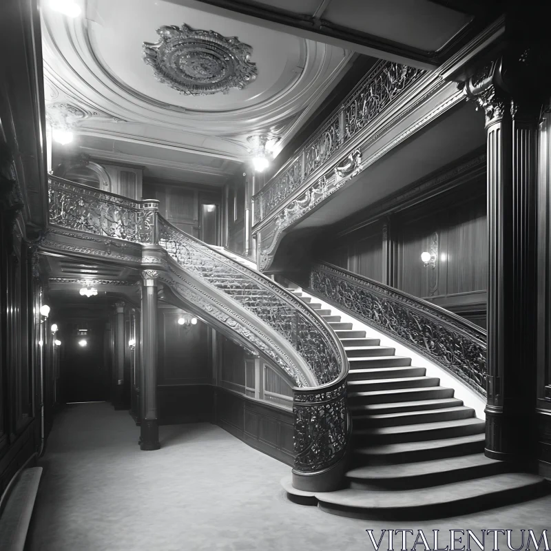 Classic Staircase Architecture AI Image