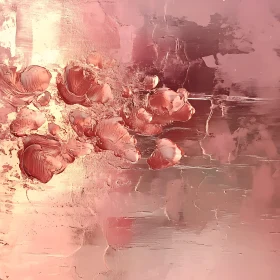 Textured Pink Abstract Painting