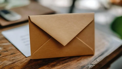 Brown Envelope on Desk