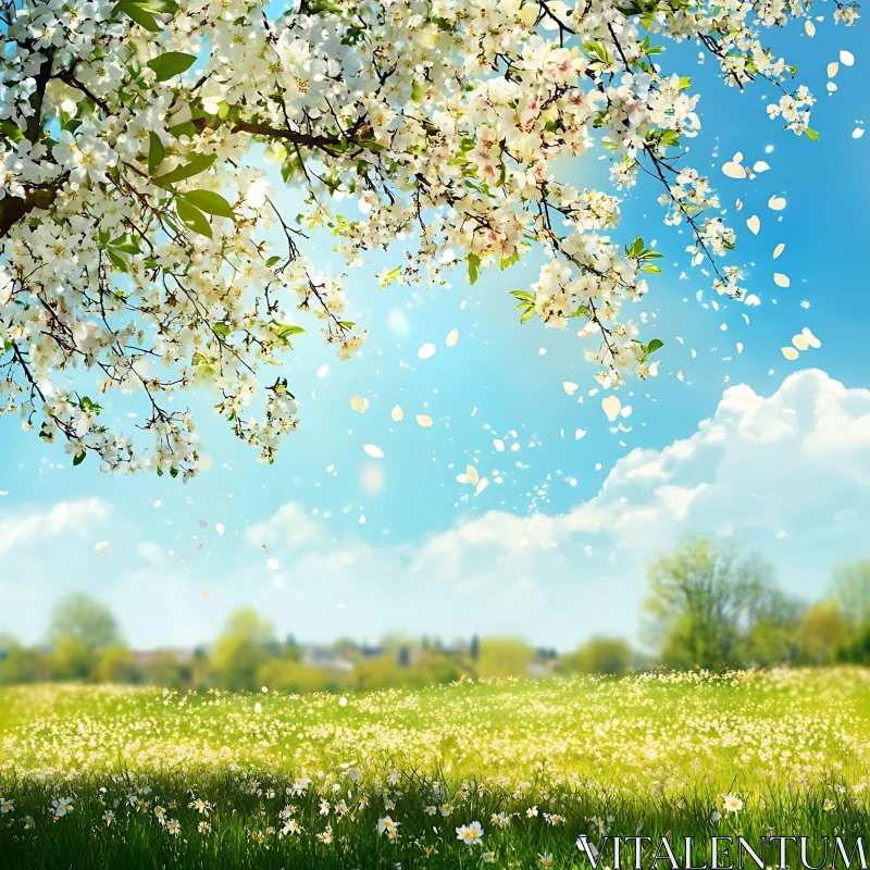 AI ART Floral Meadow in Springtime