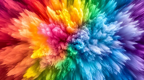 Colourful Paint Burst Abstract