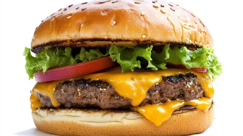 Delicious Cheeseburger Close-Up