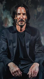 Keanu Reeves Portrait Artwork