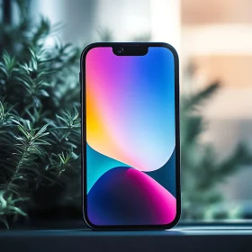 Smartphone with Abstract Color Display