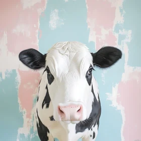 Pastel Cow Portrait