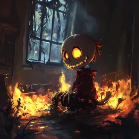 Spooky Skeleton Character Art