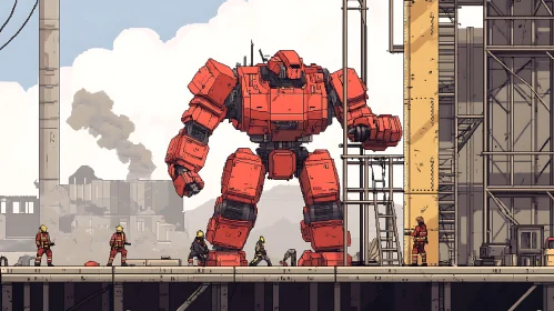 Giant Robot Pixel Art