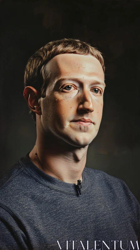 Artistic Representation of Mark Zuckerberg AI Image