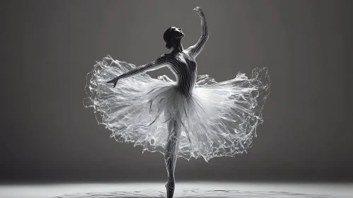 Elegance in Motion: Monochrome Ballet Dance