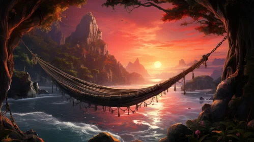 Hammock Cliffside Serenity: A Fantasy Landscape