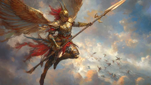 Golden Angel in Battle Formation