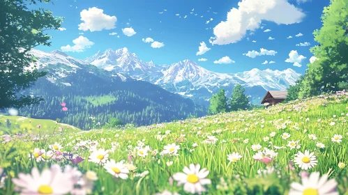 Alpine Meadow Landscape