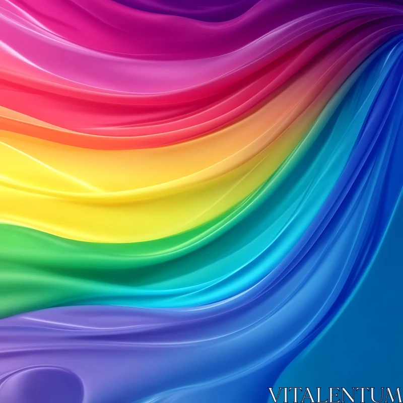 Fluid Color Spectrum Abstract Art AI Image