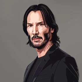 Keanu Reeves Digital Artwork