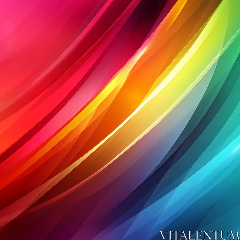 Colorful Gradient Lines Abstract Artwork AI Image