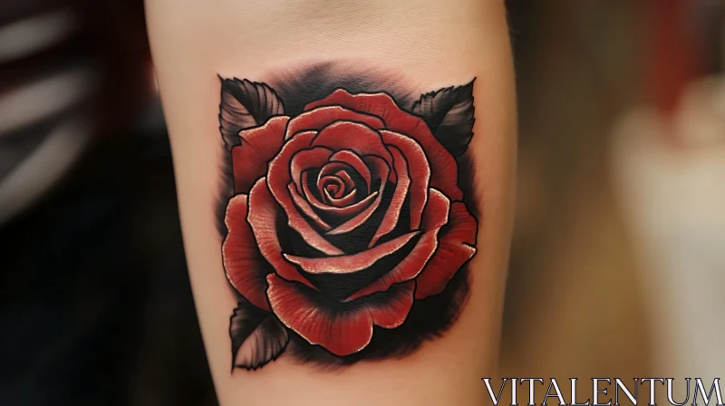 Intricate Rose Artwork Tattoo AI Image