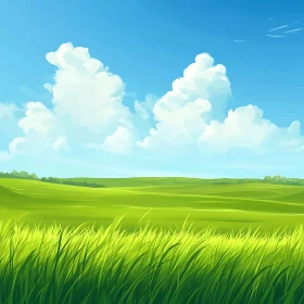 Scenic Green Field Landscape