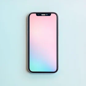 Modern Mobile Phone with Pastel Colors