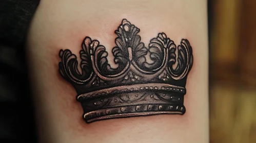 Ornamental Crown Tattoo Art