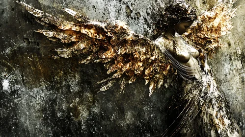 Angel with Golden Wings
