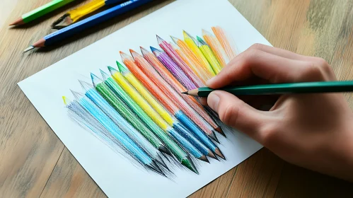 Creative Hand Drawing with Color Pencils