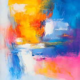 Colorful Abstract Painting on Canvas
