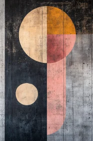 Geometric Patterns in Abstract Art on Concrete