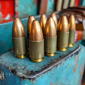 Detailed View of Ammunition Rounds