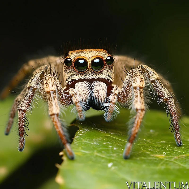 AI ART Jumping Spider Macro Shot