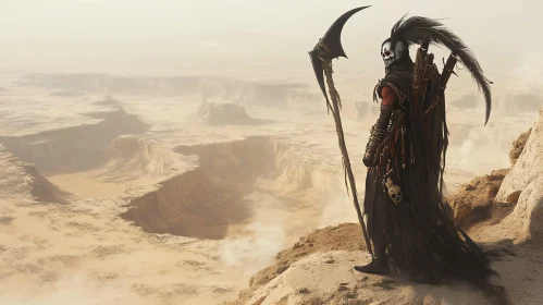 Grim Reaper in Desert Wasteland