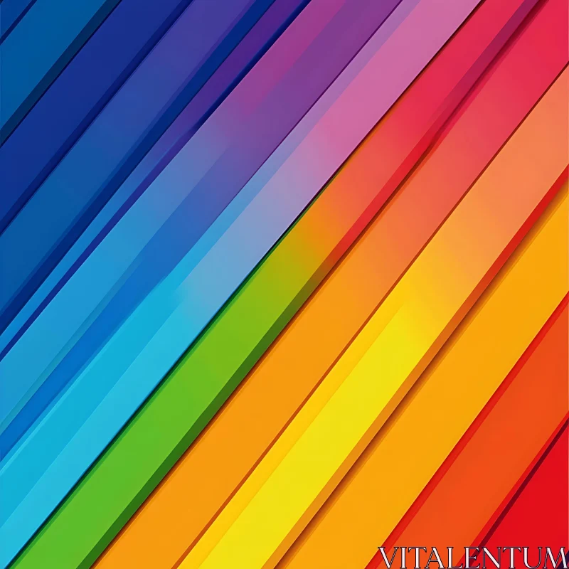 Spectrum of Colors in Diagonal Arrangement AI Image