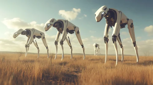 Mechanical Animals in Golden Field