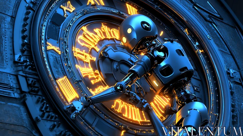 AI ART Mechanical Man and Time