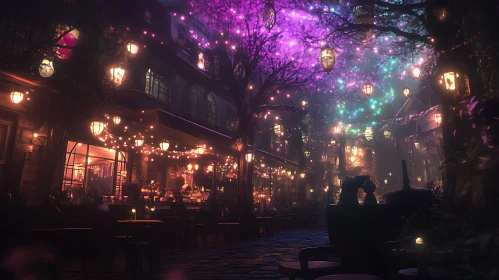 Enchanting Night Street Scene
