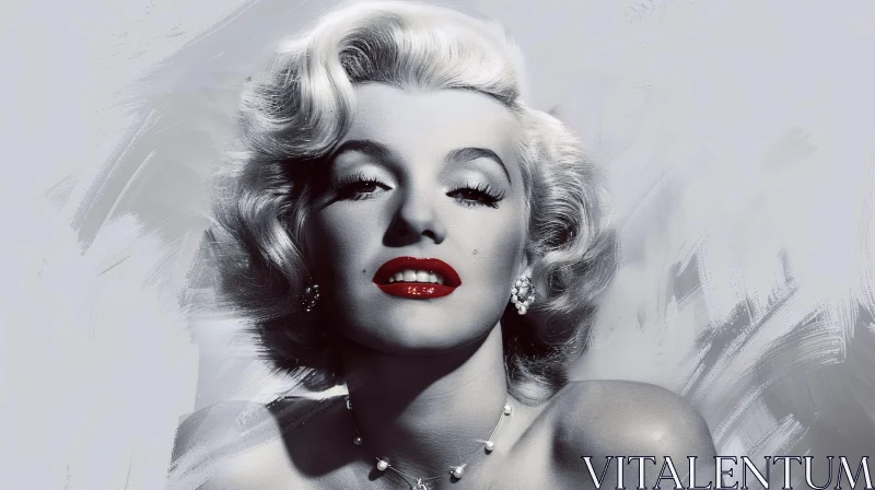 Marilyn Monroe Glamorous Portrait AI Image