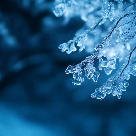 Intricate Ice on Winter Branches