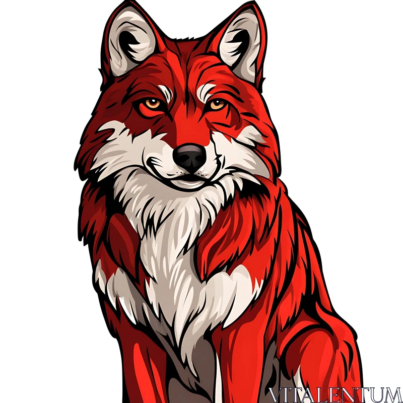 AI ART Fox Portrait with Golden Eyes