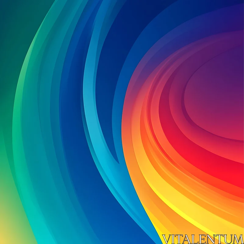 Colorful Gradient Swirl Abstract Design AI Image