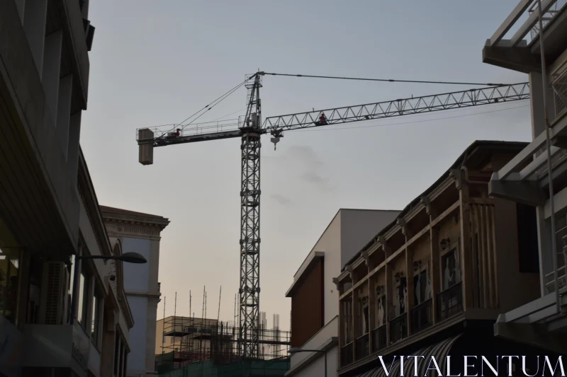 PHOTO Evening City Construction View