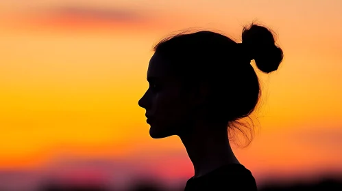 Silhouette Portrait at Sunset