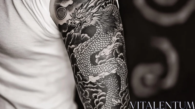 AI ART Intricate Dragon Tattoo Design