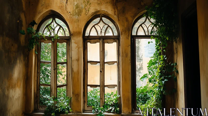 Old Windows with Ivy AI Image