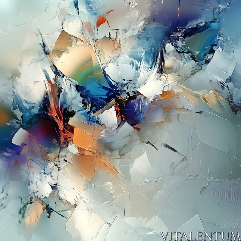 Expressive Abstract Art Composition AI Image