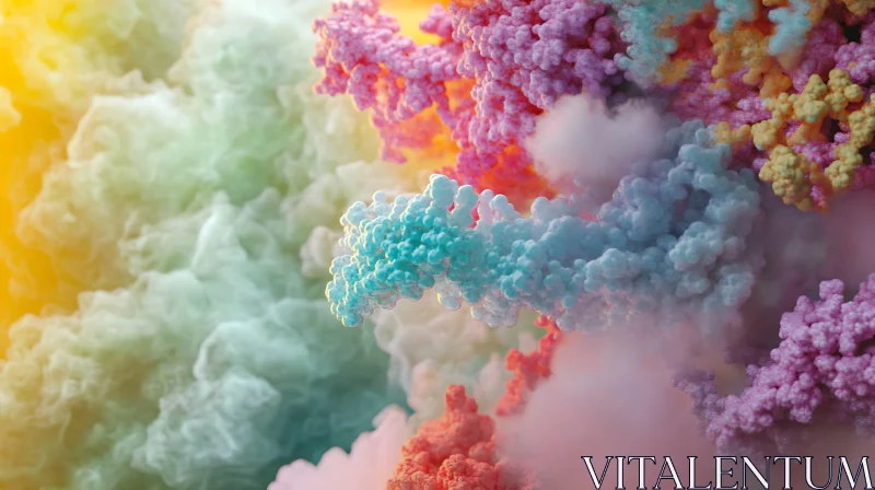 Dreamy Cloudscape in Pastel Hues AI Image