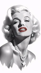 Iconic Marilyn Monroe in Black and White